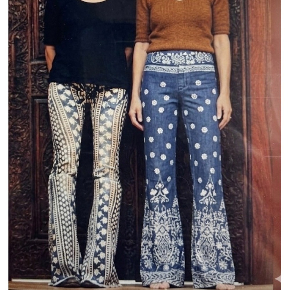 We The Free Free People Journey Flare Pants 27 Bandana‎ Print Boho Festival